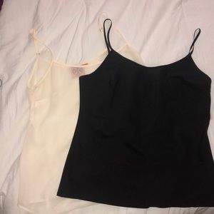 Tory Burch Black & cream colored tank tops size 2